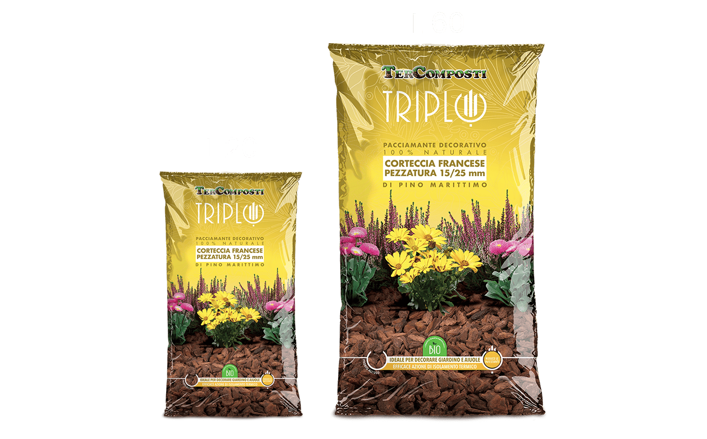 formati di corteccia francese pezzatura 15-25 tercomposti triplo