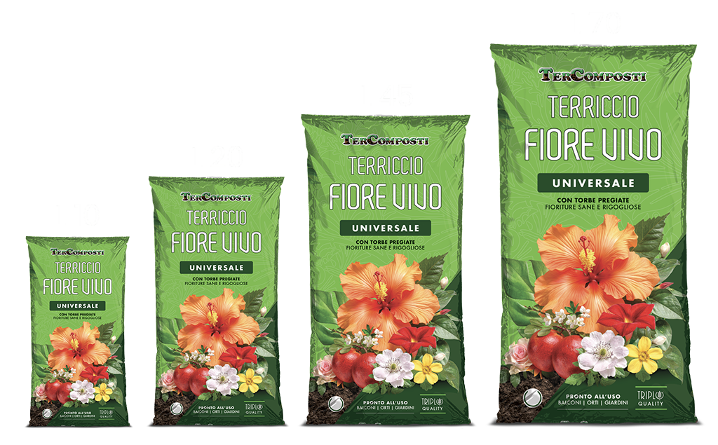 FORMATI SACCHI TERRICCIO FIORE VIVO TERCOMPOSTI