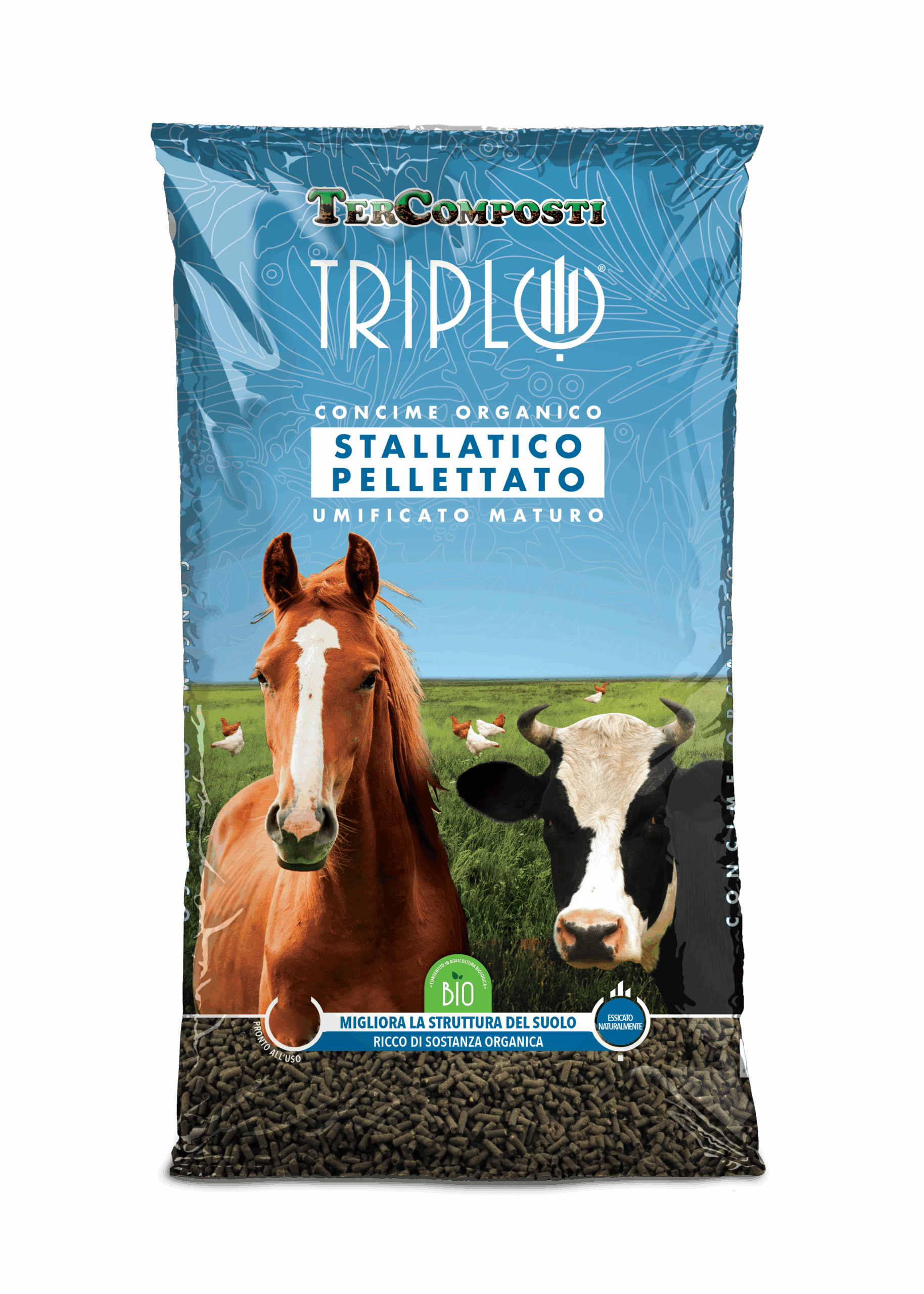 Stallatico pellettato tercomposti triplo