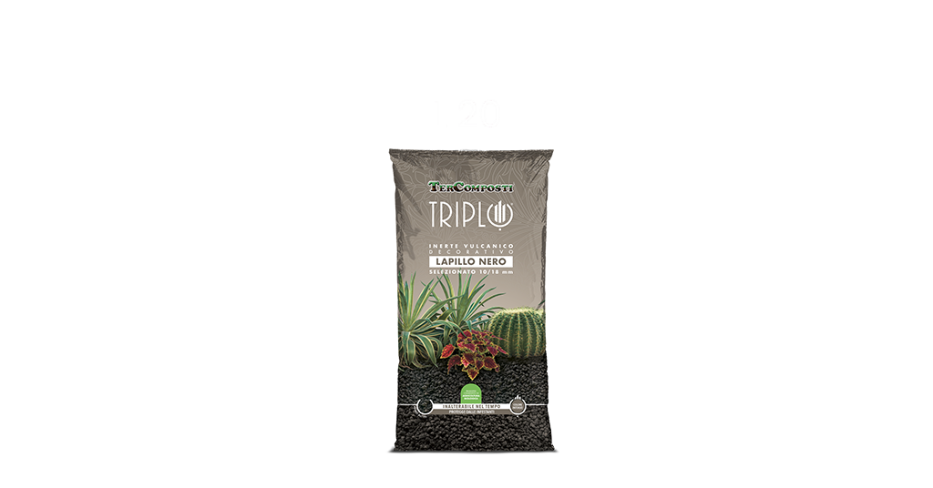 lapillo nero tercomposti triplo sacco da 20 lt